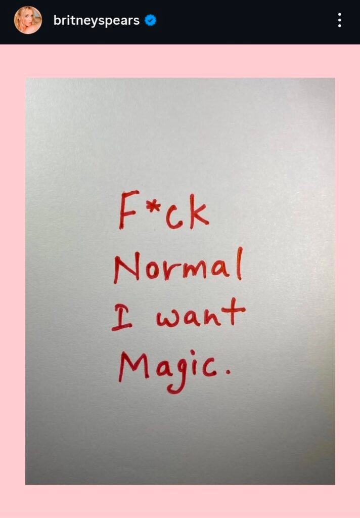 Captura del IG de Britney