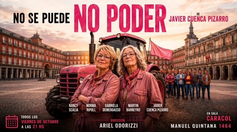 Teatro en Córdoba: Javier Cuenca Pizarro estrena “No se puede no poder”, una comedia sobre romper mandatos a los 80 años
